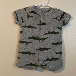 Baby boy alligator romper